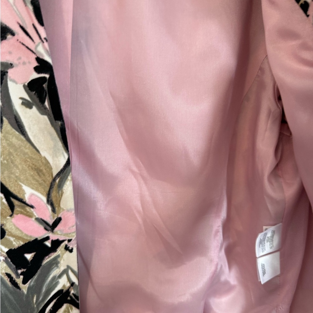 Kasper Women's Floral Blazer - Pink, Black, Tan - Picture 5 of 6